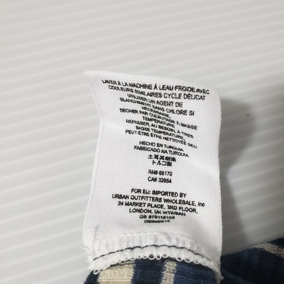 #40 Free People Cape Cold  Stripe Button Turtleneck - Picture 9 of 11